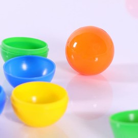 4CM Hollow Bingo Lotto Game Ball 50pcs Plastic Colorful Balls Raffle Balls Table Activity Balls Fillable Easter Egg Toy Vending Machine Capsules