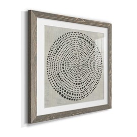 Gray Square Barnwood Framed Abstract Wall Art Paper Print Modern Decor for Home and Office, Ready to Hang