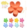 Pack of 8 Flower Hair Clips for Women, Large Claw