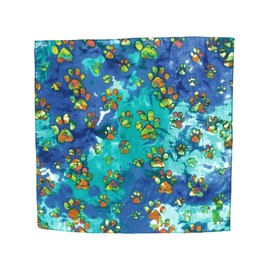 CTM Bandana con Estampado de Perro Batik Paws, Azul