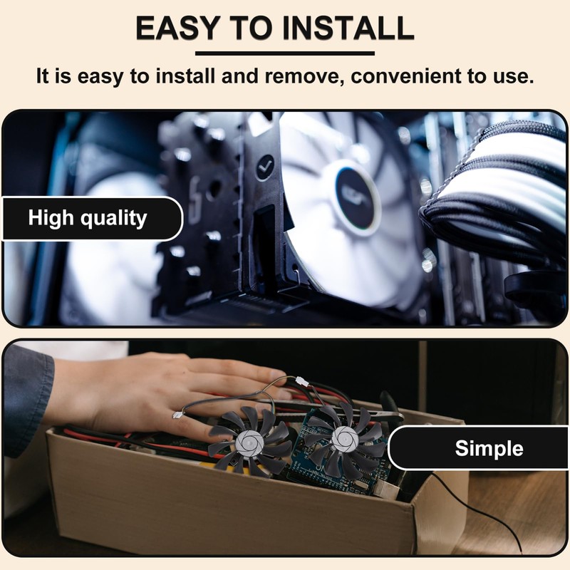 LABRIMP 1 Pair Video Cooling Fan for Graphics Cards Durable