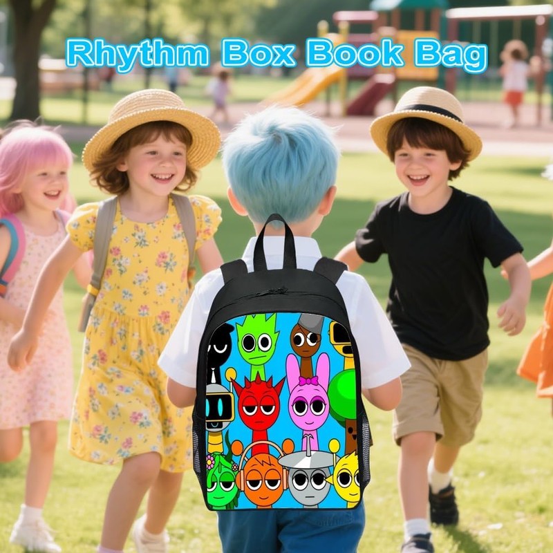 ZPSOSPZ Rhythm Box Cartoon Schoolbag, Rhythm Box Game Themed Backpack,