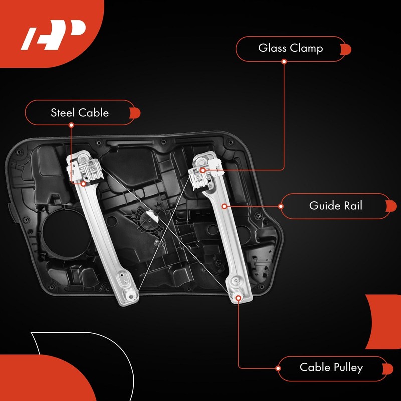 A-Premium Front Passenger Power Window Regulator Without Motor Compatible with