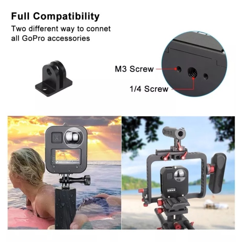 Estuchelandia Cascasa Case Aluminio + Cristal Templado Para Gopro Max
