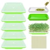 Legigo 5 Pack Seed Sprouter Trays- Soil-Free Cultivation Germination Tray,
