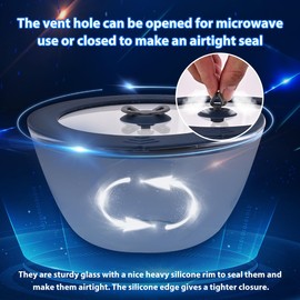 6 Pack Replacement Lids for Pyrex 7200-PC 2 Cup and 7201-PC 4 Cup and 7402-PC 6/7 Cup Glass Containers Bowl Storage Cover Leakproof Mix Color