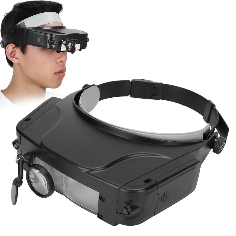 1.5X 3X 9.5X 11X Head Wearing Magnifier Multi Functional LED