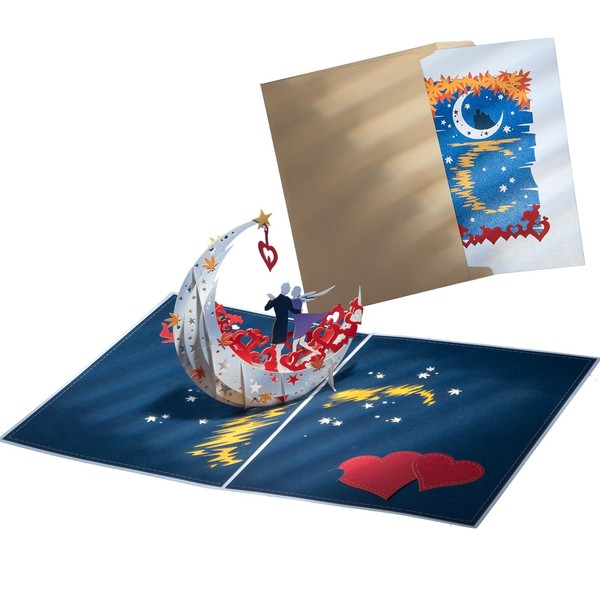 3D Anniversary Valentines Day Card for Couple,Girlfriend,Boyfriend