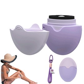 Sunscreen Applicator,Sunblock Buddy Brush with Protective Case,Sun Lotion Applicator Sun Cream Brush Set For Kids, Adults & Families (PURPLE)