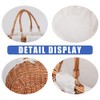 UoeRing Large Wicker Picnic Basket with Handles,Handle Sturdy Woven Body