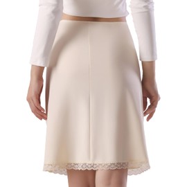 Trifolium Premium Cooling Half Slip for Women Petticoat 19 Inch Beige UK 10-12 Factory Label M (1835-19IN-10-12-M-BG)