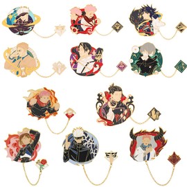 DJMANMENGG Jjk Pins Anime Sukuna Cosplay Gojo Pin Gifts Women Men and Anime Lovers 11pcs