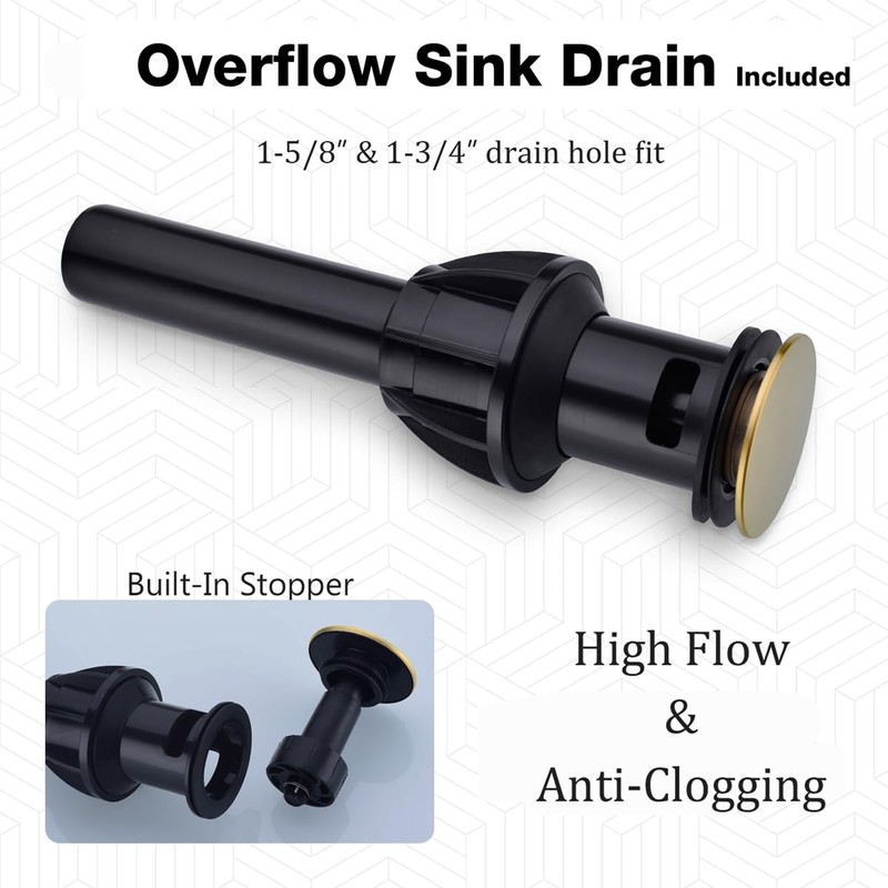 TRUSTMI 4" Centerset Bathroom Faucet 3 Hole, High Flow Waterfall