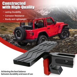 Ryansunoro Bumper Step Hitch Slider Fit for 2" Receiver, Equipped with Bumper Guard Hitch Step, Hitch Slider and 3/4" D-Ring, Compatible with Soft Shackle for Trucks Off-Road Vehicle Towing Recovery