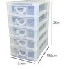 Sanko Plastic Elpis Small Storage 5 Tiers, Width 5.3 x