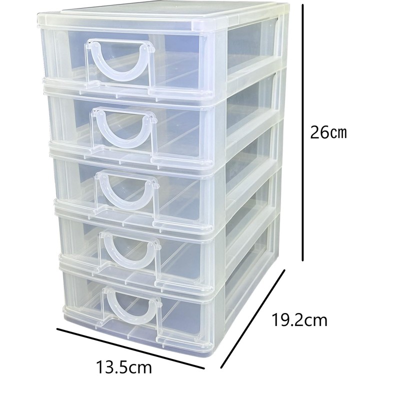 Sanko Plastic Elpis Small Storage 5 Tiers, Width 5.3 x