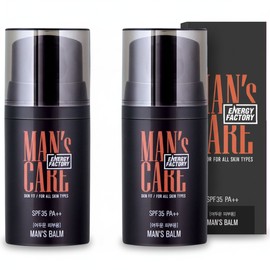 Flower Holding Man Energy Factory Men's Balm 50ml SPF35 PA++ for Dark Skin / Men's BB Cream for Dark Skin, Set of 2
