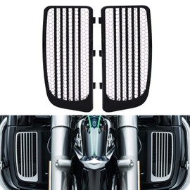 Pair Motorcycle Accessory: Radiator Grills & Screens For Harley Twin Cooled 2014-2023,Black
