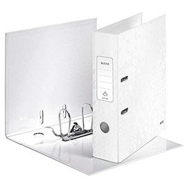 Leitz Lever Arch File, Pearl white, 80 mm spine width, WOW Range, 10050001, Design may vary