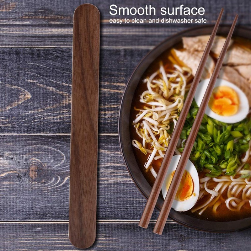 Portable Wooden Reusable Chopsticks Storage Case Box Chop Sticks Pack