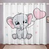 Elephant Curtains for Bedroom Living Room Cute Baby Elephant Curtains