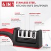 Knife Sharpeners for Kitchen Knives– Stainless Steel 4 in1 Kitchen