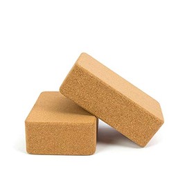 CarePrime Yoga block made of cork, ecological and pollutant-free, cork yoga block for beginners to high-flyers, cork block for meditation, pilates, yoga