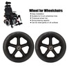 2pcs Replacement Wheel Professional Black Safe PU Front Wheel Accessory