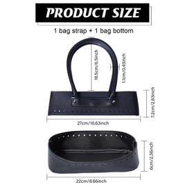 beinkmake PU Leather Handbag Making Kits Knitting Crochet Bags Bottom Shaper Bag Handle with Holes Set for DIY Purse Wallet Shoulder Tote Bags Backpack Making Repairing