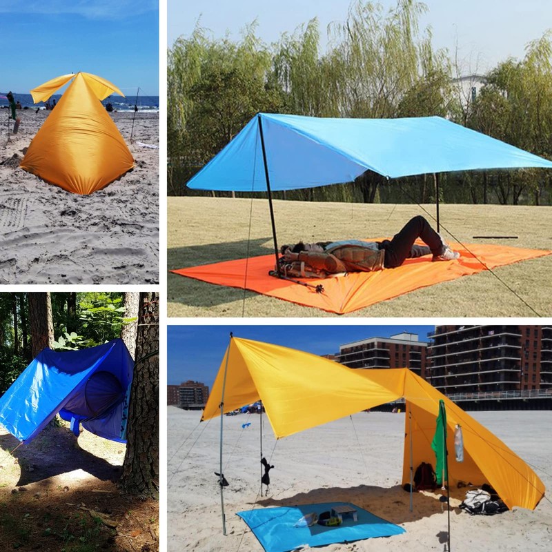 TRIWONDER Toldo Impermeable Camping Lona de Suelo Refugio Sombrilla Estera
