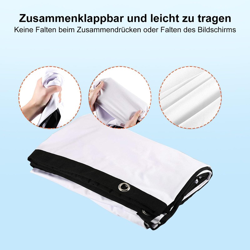Projector Screens, 100 Inches, Indoor Outdoor Projectors, 16:9 HD Foldable