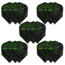 Harrows Taipan Dart Flights | 5 x sets Darts Flights (15 Flights Total) I 100 Micron Dart Flights I Premium Extra Strong Made in UK I Professional Darts Accessories I Green Dart Flights