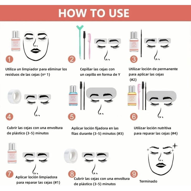 Kit De Laminación De Cejas, Kit De Permanente De Cejas,diy