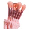 Set Brochas De Maquillaje 13 Pzs Profesional +bolsa Color Rosa