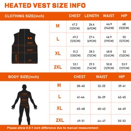 Miljgte Heated Vest Men Women with 16000mAh Battery Pack Heating Vest 8 Heating Zones 3 Heating Levels Heated Jacket Heated Clothing Washable Lightweight