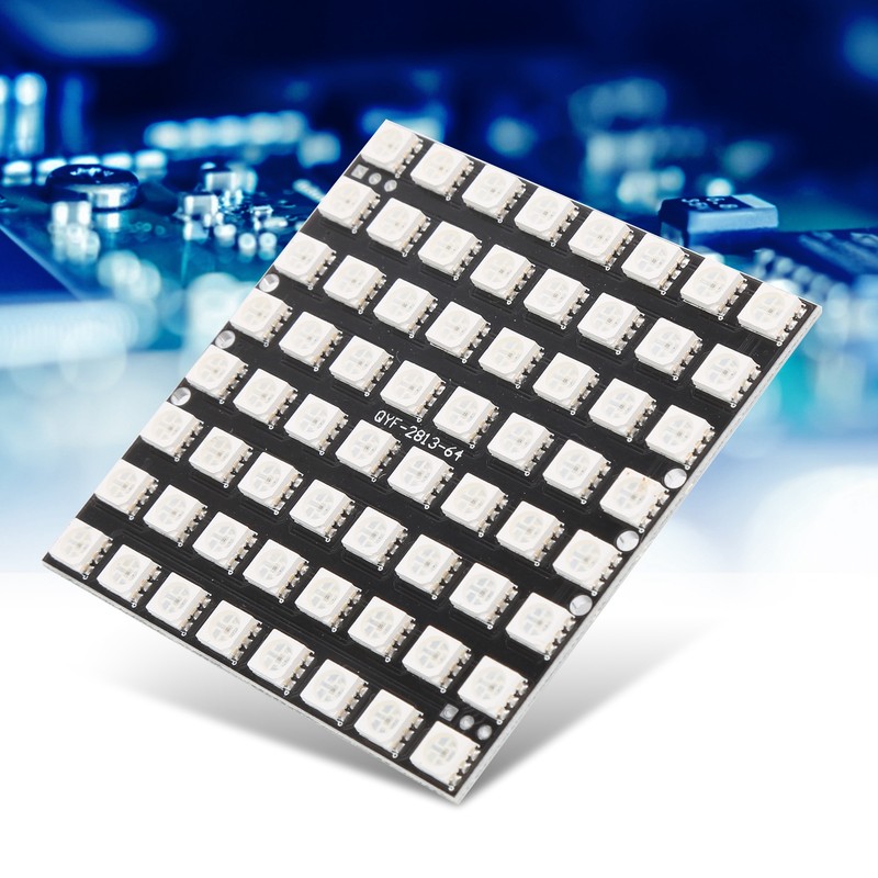 WS2812 64Digit RGB 5050 LED Development Board BuiltIn Full Color