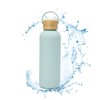 GO! GRM Water Bottle, 16.9 fl oz (500 ml), Bamboo