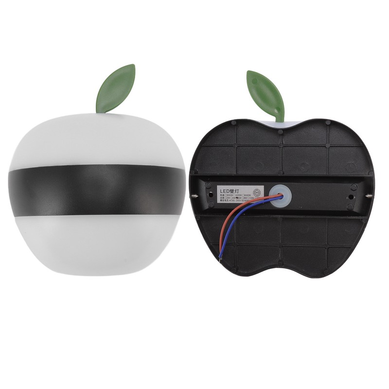 LED Wall Light Apple Shaped Waterproof 6W 3000K Aluminum and