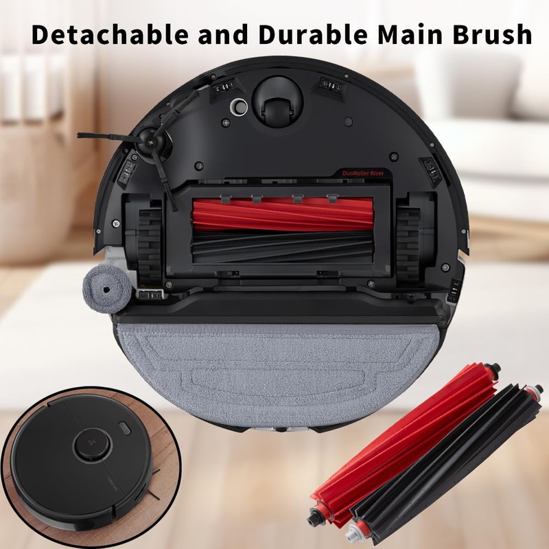 Dual Main Brushes Replacement for Roborock S8 MaxV Ultra, S8