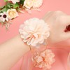 PATIKIL 3.9" Chiffon Flowers, 10 Pcs Mesh Fabric Flowers Sewing