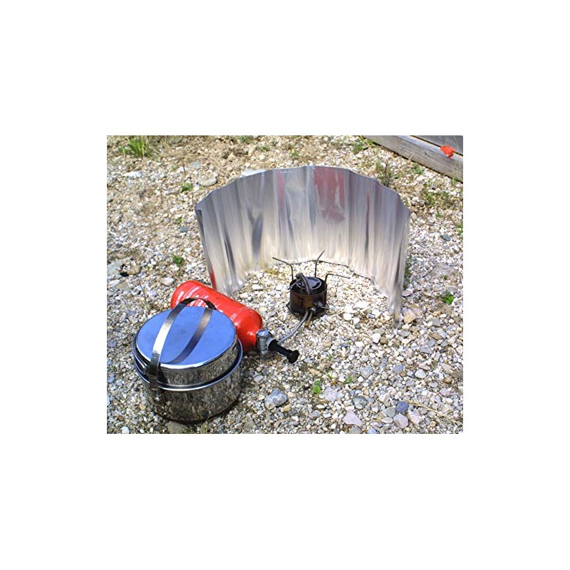 Relags Aluminium Rollable Windscreen, Silver, 18 x 50 cm