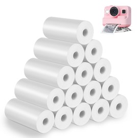 Thermal Paper for Children, Instant Camera 15 Rolls Thermal Paper Children's Camera, Thermal Printer Paper White, Refill Printing Paper, Thermal Paper for Scrapbooking, Photos, Notes, Labels (57 mm x