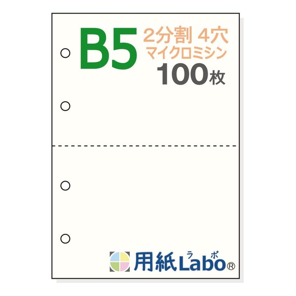 Paper Labo B5 Blank Paper 2 Split 4 Holes 111.3