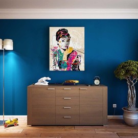 Artnapi Paint by Numbers Adults without Frame | DIY Hand Painted | Audrey Hepburn | Kit for Beginners and Adults | Set Including Acrylic Paints & Brush | 40 x 50 cm Canvas