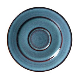 Ritzenhoff & Breker Bali Coffee Saucer, 15 cm, Round Saucer with Gradient Texture, Reactive Glaze, Fits Coffee Cup (220 ml), Stoneware, Blue
