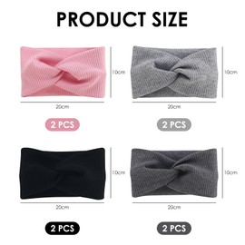 Pack of 8 Headbands, Elastic Headbands, Sports Headbands, Women's Headbands, Soft Headbands, Fashionable and Simple Headbands