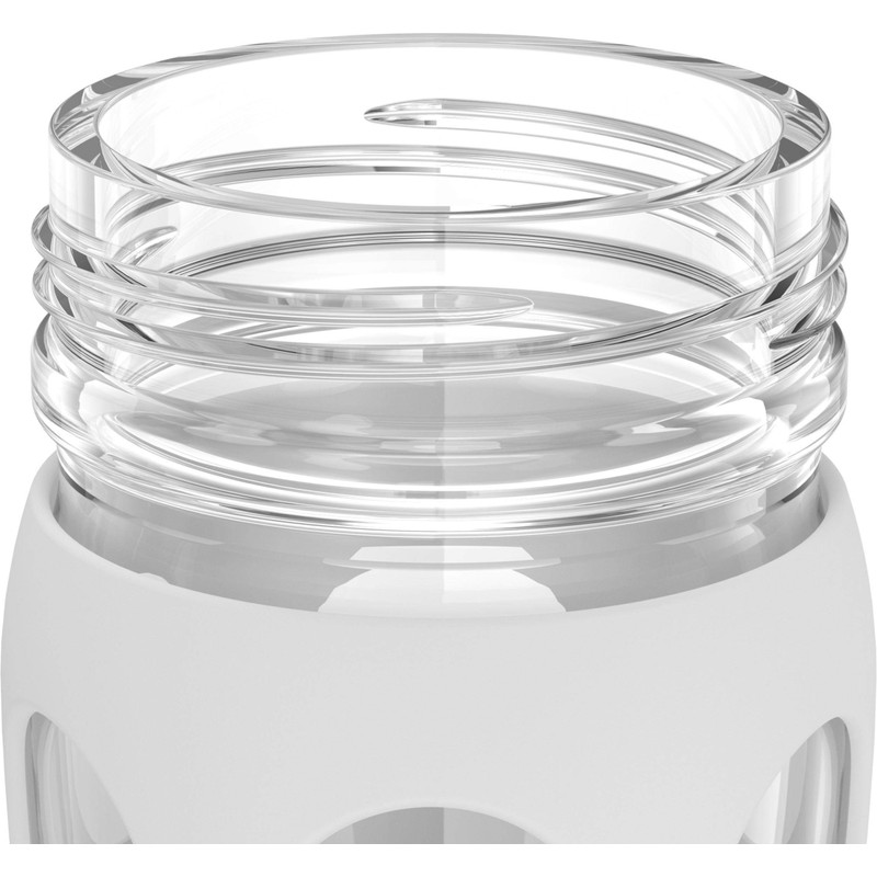 Lifefactory 16-Ounce Glass Water Bottle with Active Flip Cap and