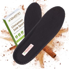 Nawemo® Cinnamon Insoles Sport, Antibacterial Cinnamon Shoe Soles Against Foot Odour & Sweaty Feet, Sporty, Odour-Absorbing Insoles for Freshness & Comfort, Size 44