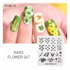 Kads Juego 5pcs Placas Estampación Uñas Kads - Modelos Flores