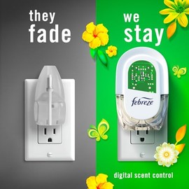 Febreze Plug in ambientador y eliminador de olores, recarga de aceite perfumado, aroma original, 3 unidades
